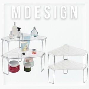 NWT MDesigns Four Tier Acrylic Corner Shelves